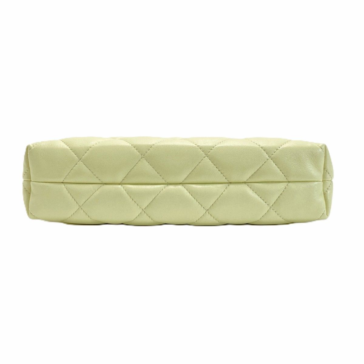 Chanel CC Logo Quilted Hobo Yellow Lambskin Chain — view 3
