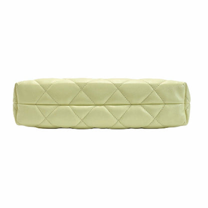 Chanel CC Logo Quilted Hobo Yellow Lambskin Chain — view 3