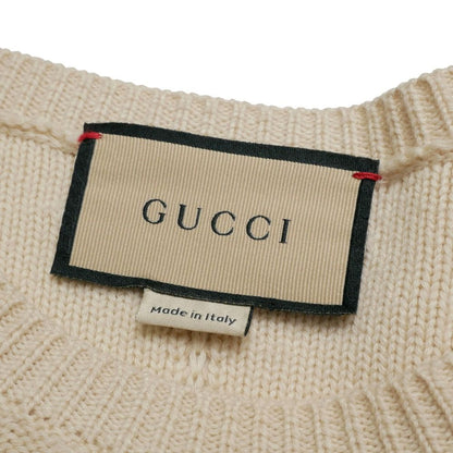 Gucci Knit XS Balloon Sleeve Sweater Flower Embroidery — view 7