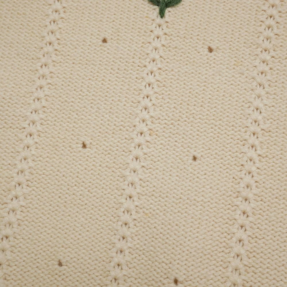 Gucci Knit XS Balloon Sleeve Sweater Flower Embroidery — view 6