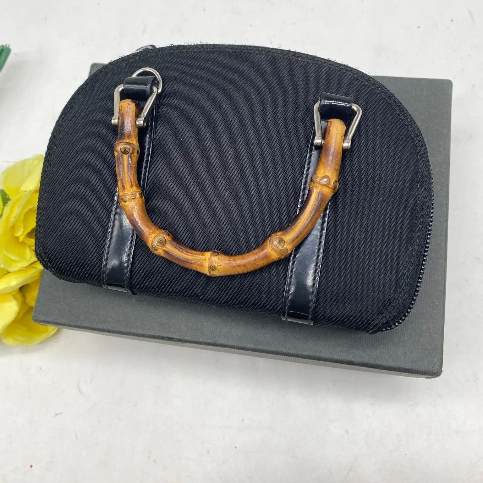 Gucci Handbag Bamboo Black Nylon Mini Pouch Coin — view 2