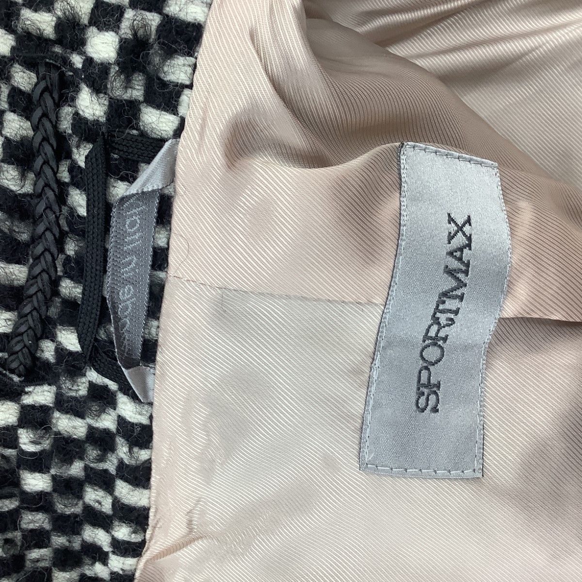 Max Mara Coat 42 White Black — view 4