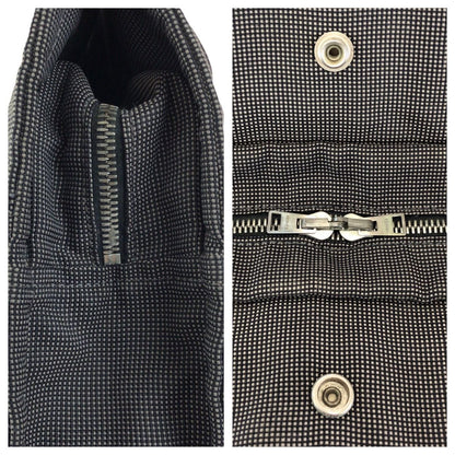 Hermes Her Line MM Gray Silver Polyamide Polyester Tote — view 6