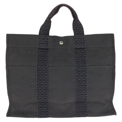 Hermes Her Line MM Gray Silver Polyamide Polyester Tote — view 2
