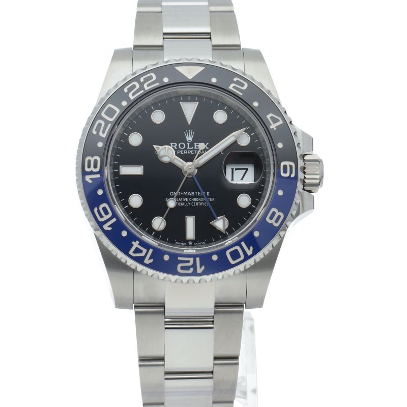 Rolex GMT Master 2 Watch Oyster Box SS Black — view 2