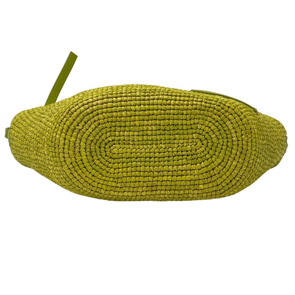 Loewe Anagram Shoulder Bag Raffia Leather Green Crossbody Logo Cool Spring — view 4