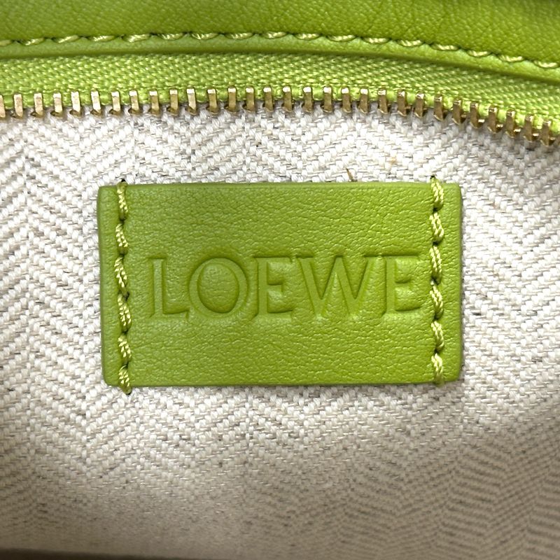 Loewe Anagram Shoulder Bag Raffia Leather Green Crossbody Logo Cool Spring — view 6