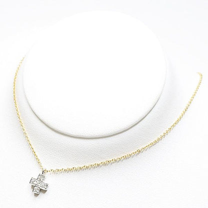 Tiffany & Co Cruciforme Pendant Diamond Platinum &gold Cross Necklace 41 cm