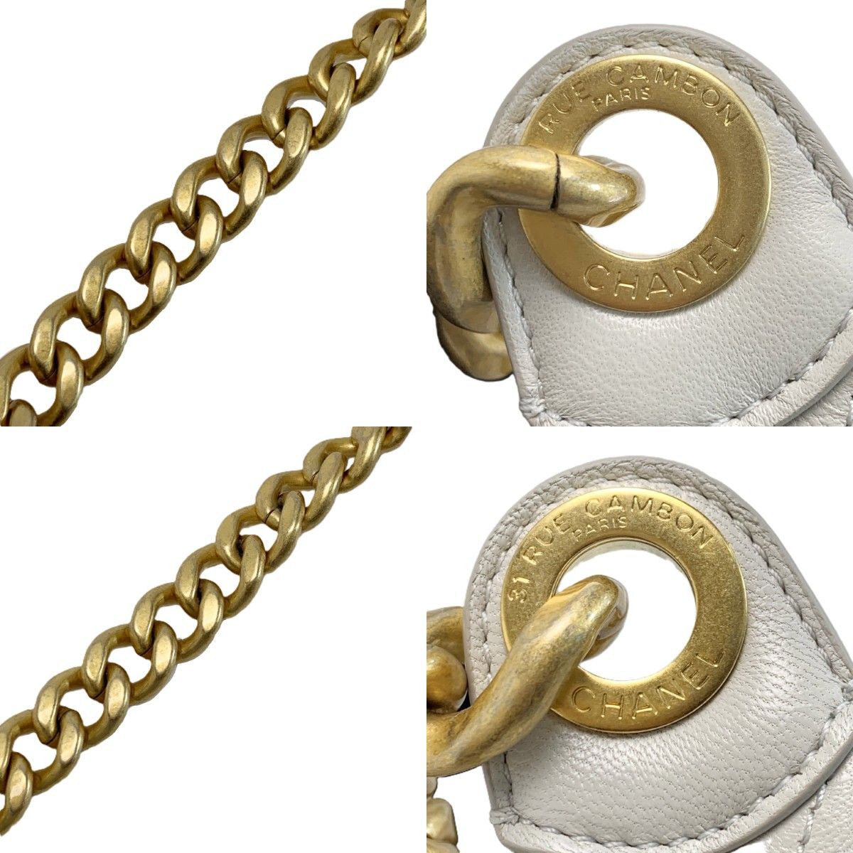 Chanel Quilted Hobo Lambskin Light Gray Shoulder — view 8