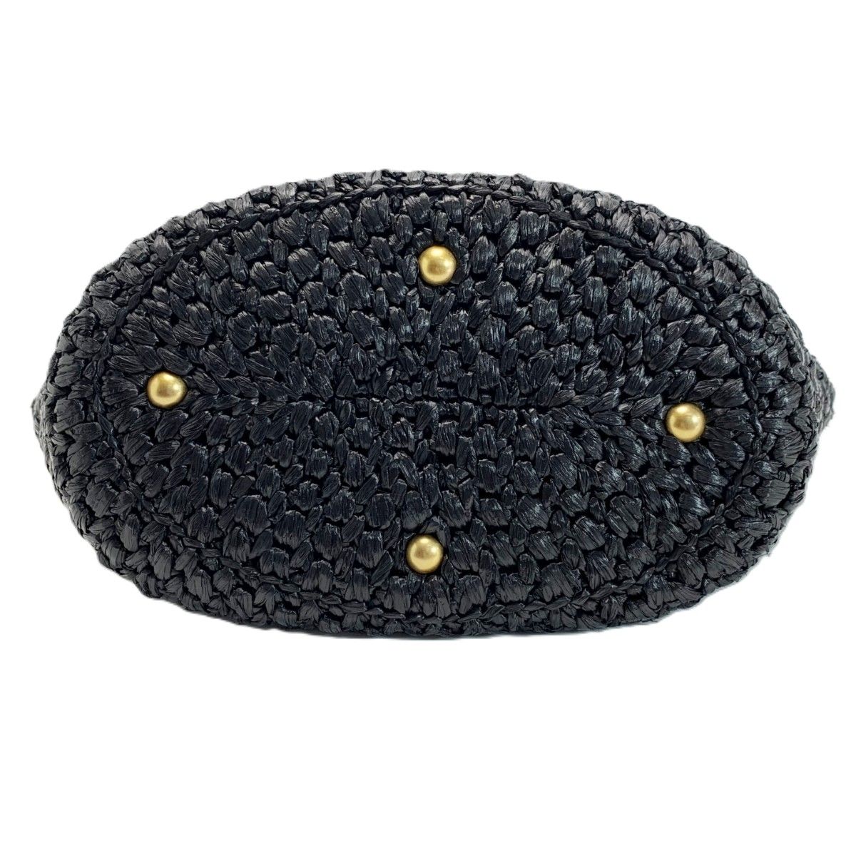 Chanel Tote Raffia Tweed & Gold — view 5