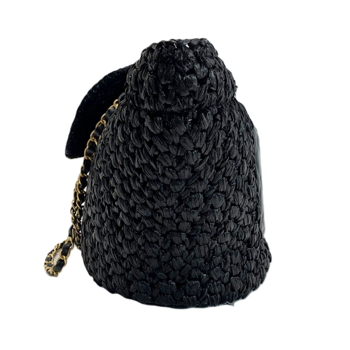 Chanel Tote Raffia Tweed & Gold — view 4