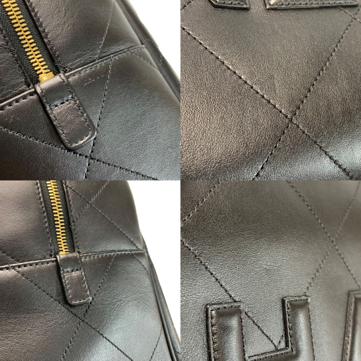 Chanel Logo Bowla Stitch Calfskin Black Boston — view 7