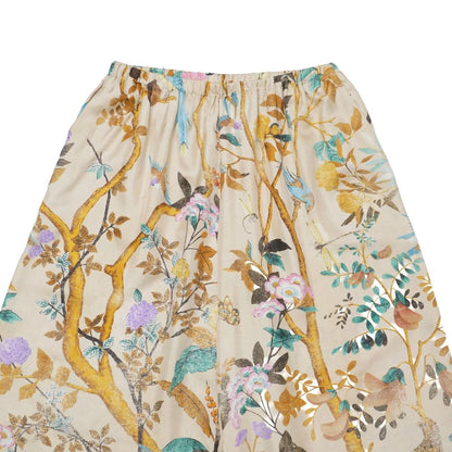 Gucci Wide Pants 42 Silk Satin All Over Pattern Cropped — view 2