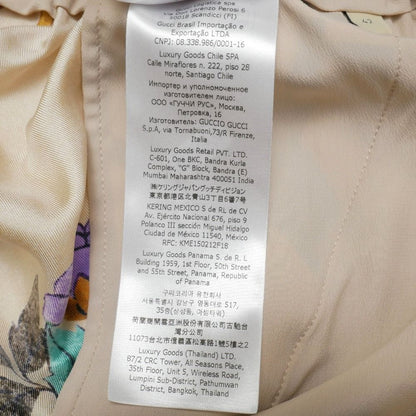 Gucci Wide Pants 42 Silk Satin All Over Pattern Cropped — view 6