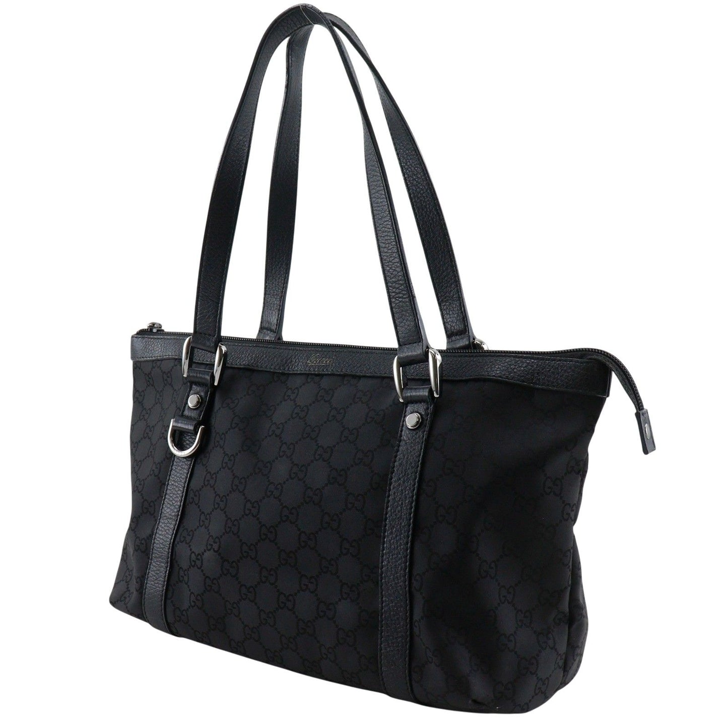 Gucci GG Nylon Canvas Black Tote — view 2
