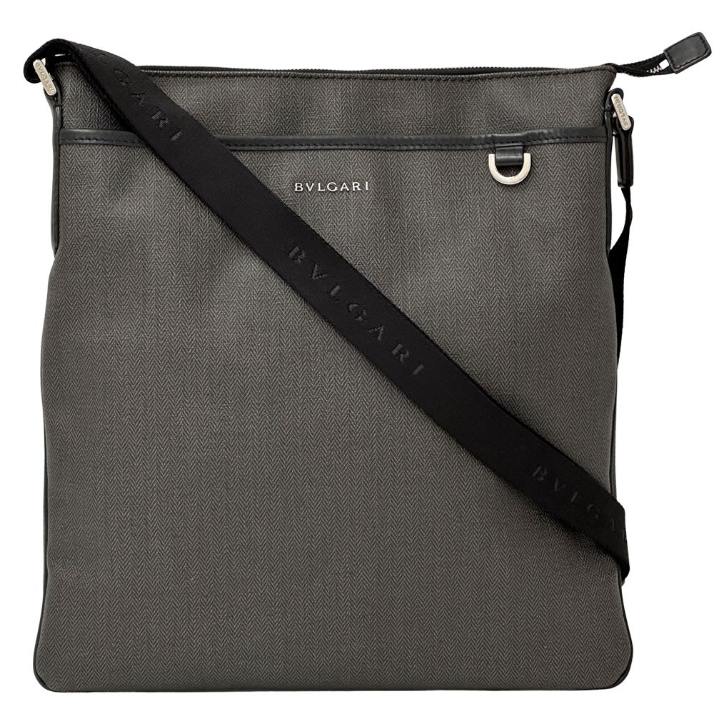 Bvlgari Weekend Shoulder Bag Gray Black