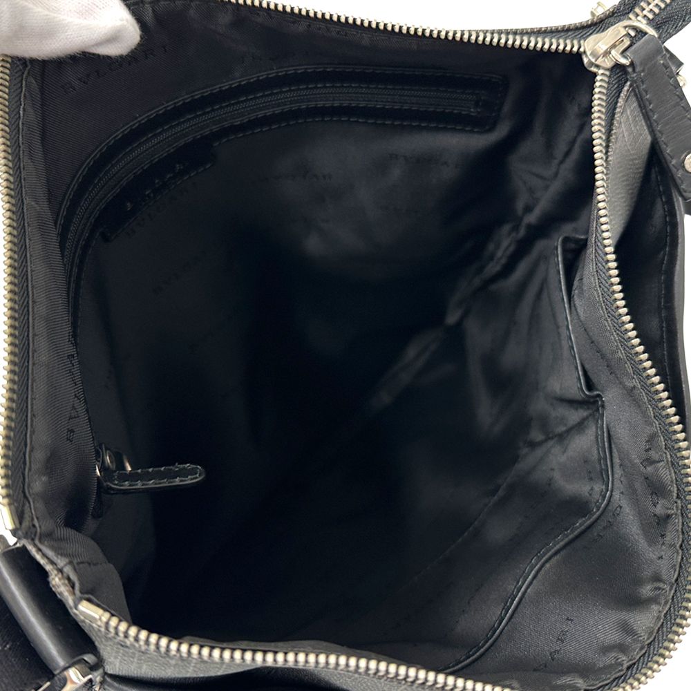 Bvlgari Weekend Shoulder Bag Gray Black — view 5