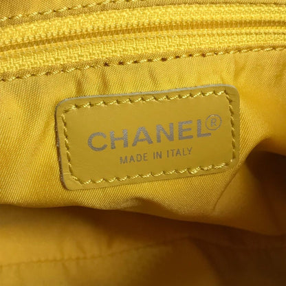 Chanel Shoulder Bag Cylindrical CC Logo Nylon Canvas Yellow — view 6