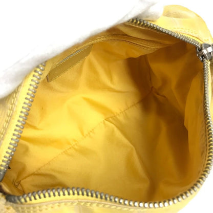 Chanel Shoulder Bag Cylindrical CC Logo Nylon Canvas Yellow — view 5