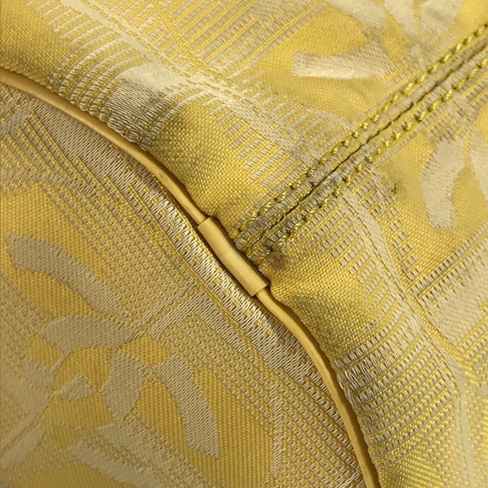 Chanel Shoulder Bag Cylindrical CC Logo Nylon Canvas Yellow — view 2