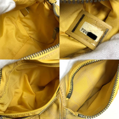 Chanel Shoulder Bag Cylindrical CC Logo Nylon Canvas Yellow — view 7
