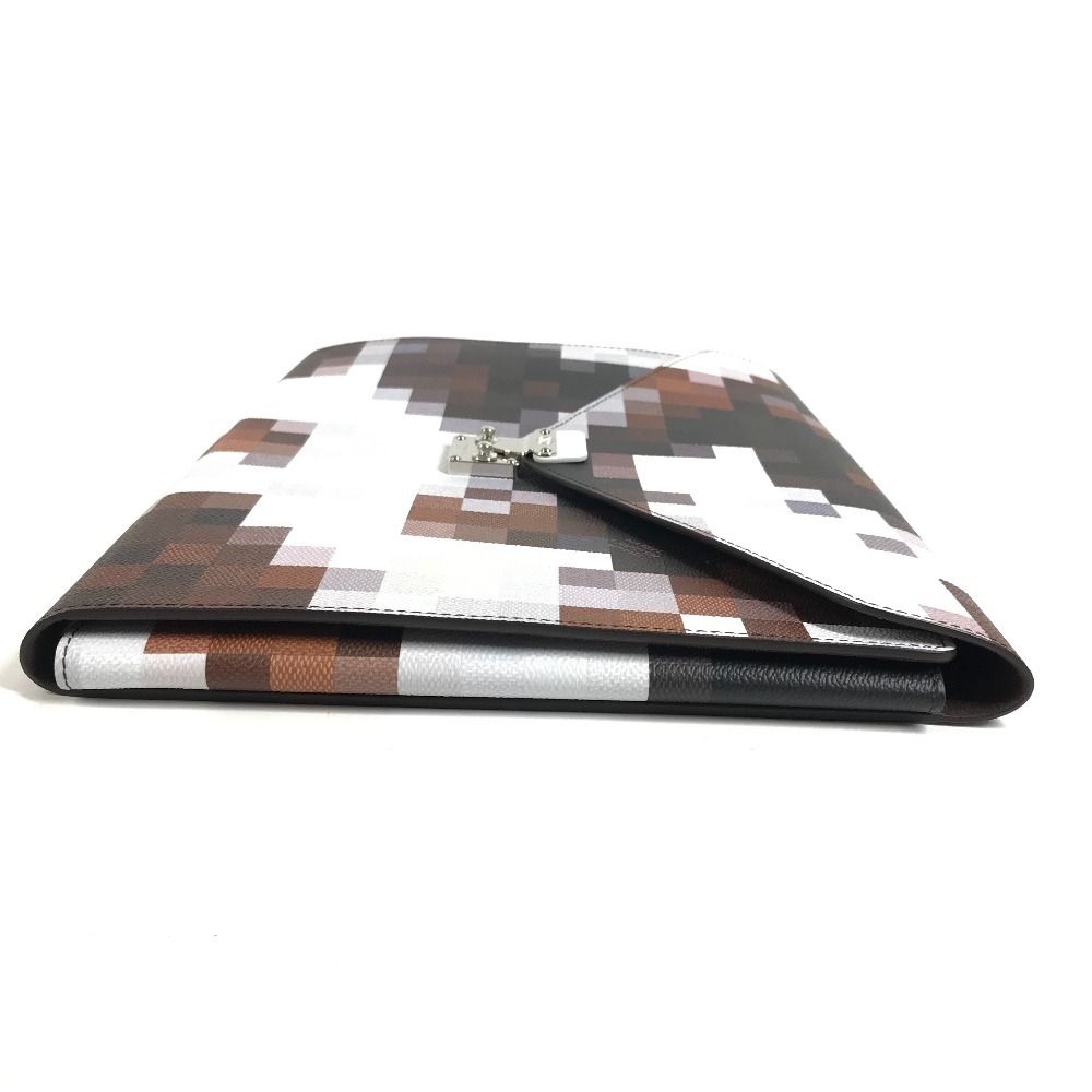 Louis Vuitton Clutch Folder Mark Cow Moflage Leather Brown — view 2