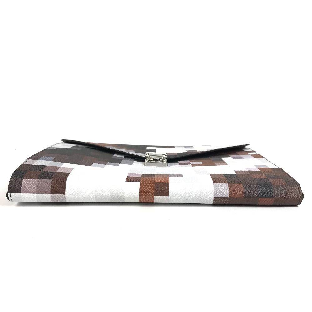 Louis Vuitton Clutch Folder Mark Cow Moflage Leather Brown — view 3