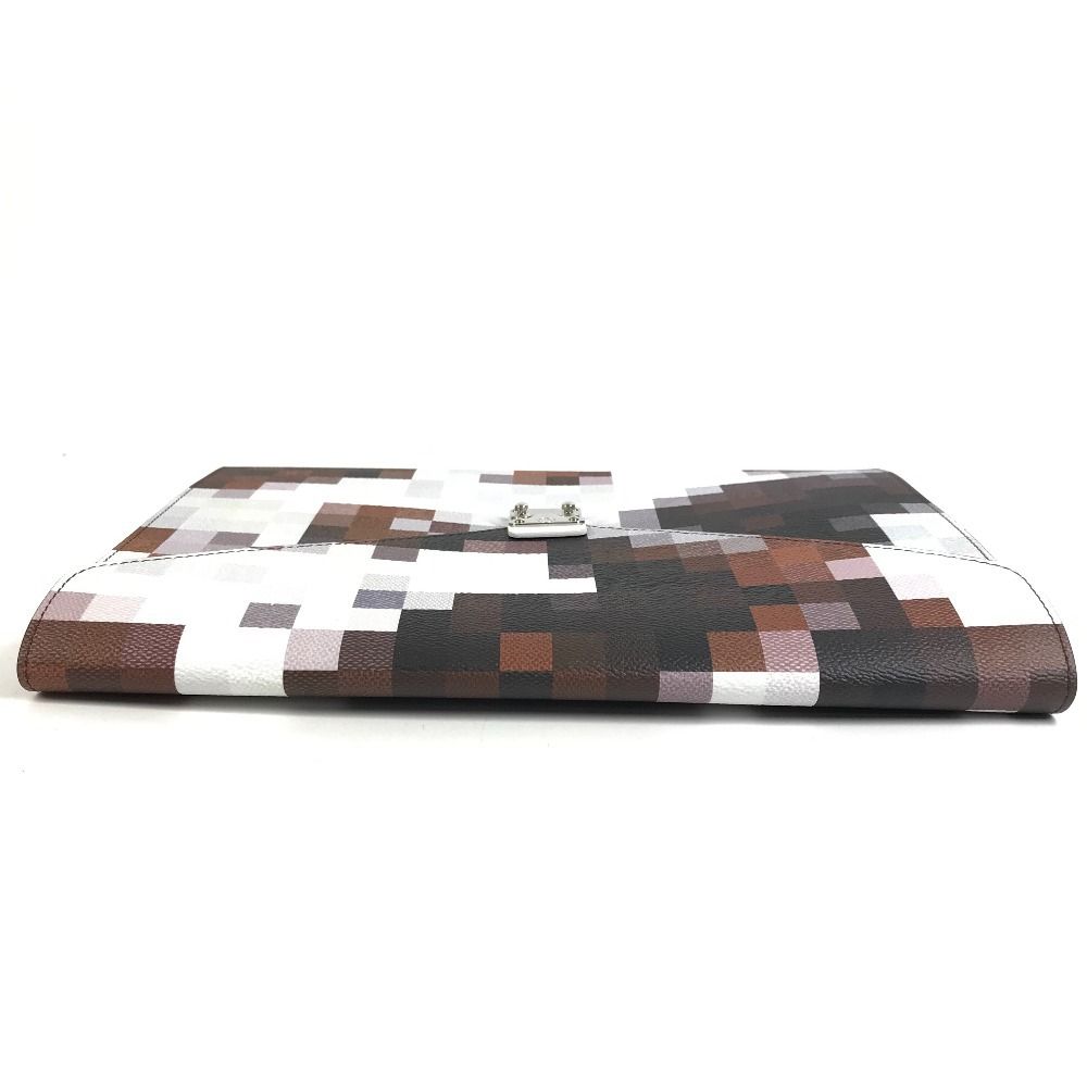 Louis Vuitton Clutch Folder Mark Cow Moflage Leather Brown — view 4