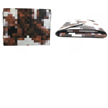 Louis Vuitton Clutch Folder Mark Cow Moflage Leather Brown — view 9