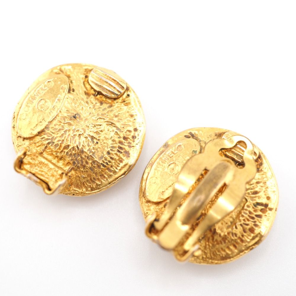 Chanel Faux Pearl Earrings Gold — view 2