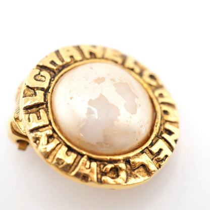 Chanel Faux Pearl Earrings Gold — view 4