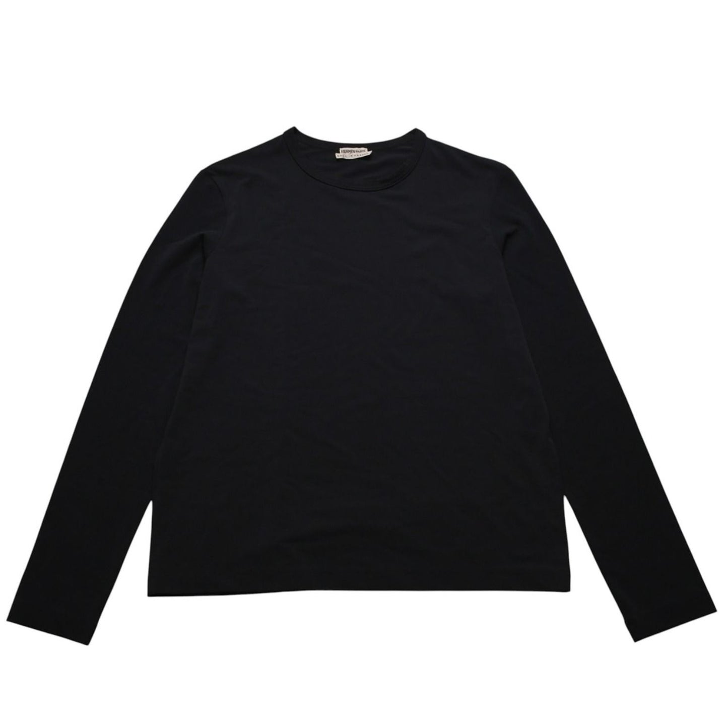 Hermes Long Sleeve T-Shirt Rayon Silk Elastane Charcoal Gray Martin Margiela XS
