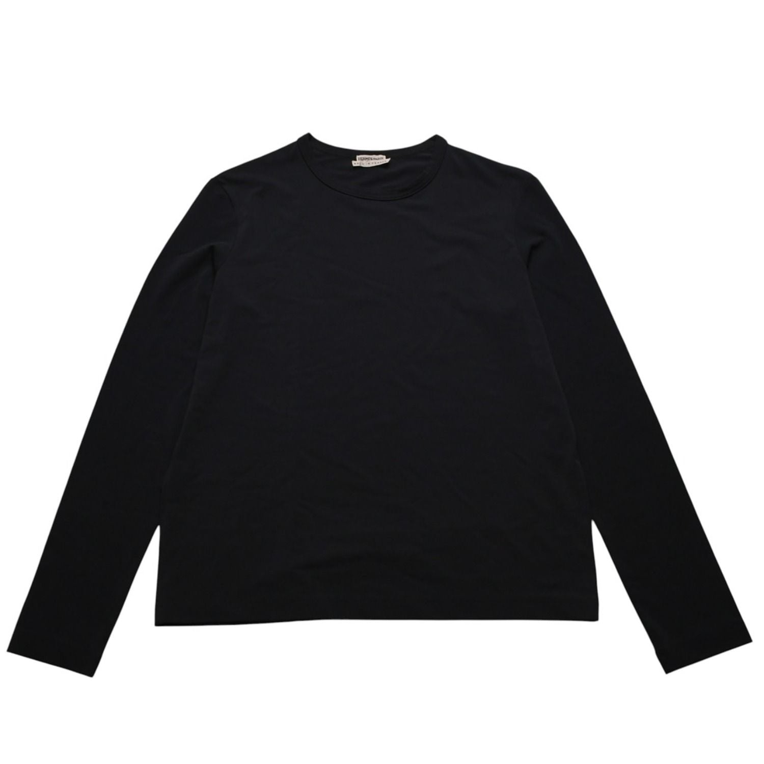 Hermes Long Sleeve T-Shirt Rayon Silk Elastane Charcoal Gray Martin Margiela XS