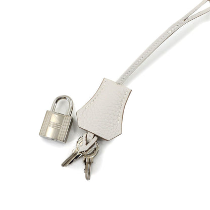 Hermes Kelly 25 Togo Mushroom 2-Way Bag Retourne Silver — view 9