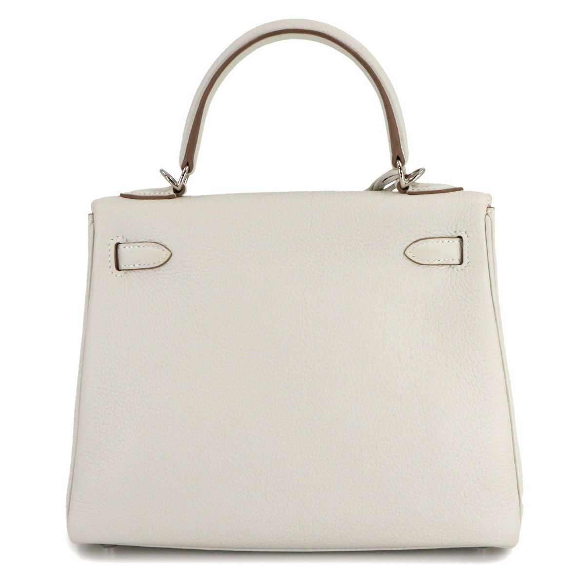 Hermes Kelly 25 Togo Mushroom 2-Way Bag Retourne Silver — view 3