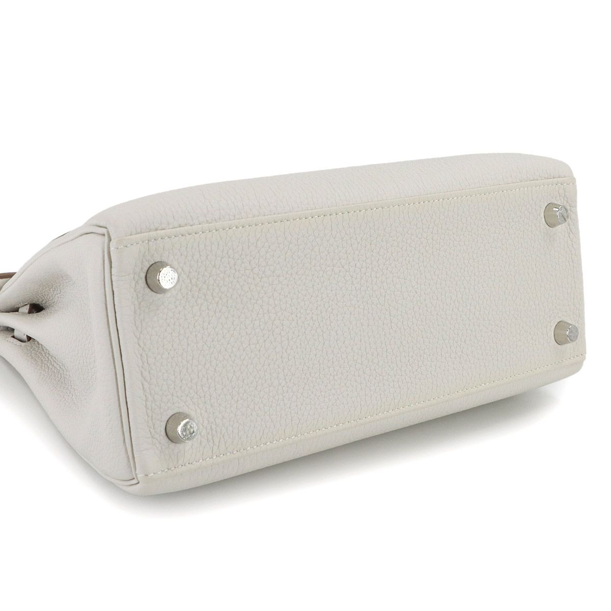 Hermes Kelly 25 Togo Mushroom 2-Way Bag Retourne Silver — view 5