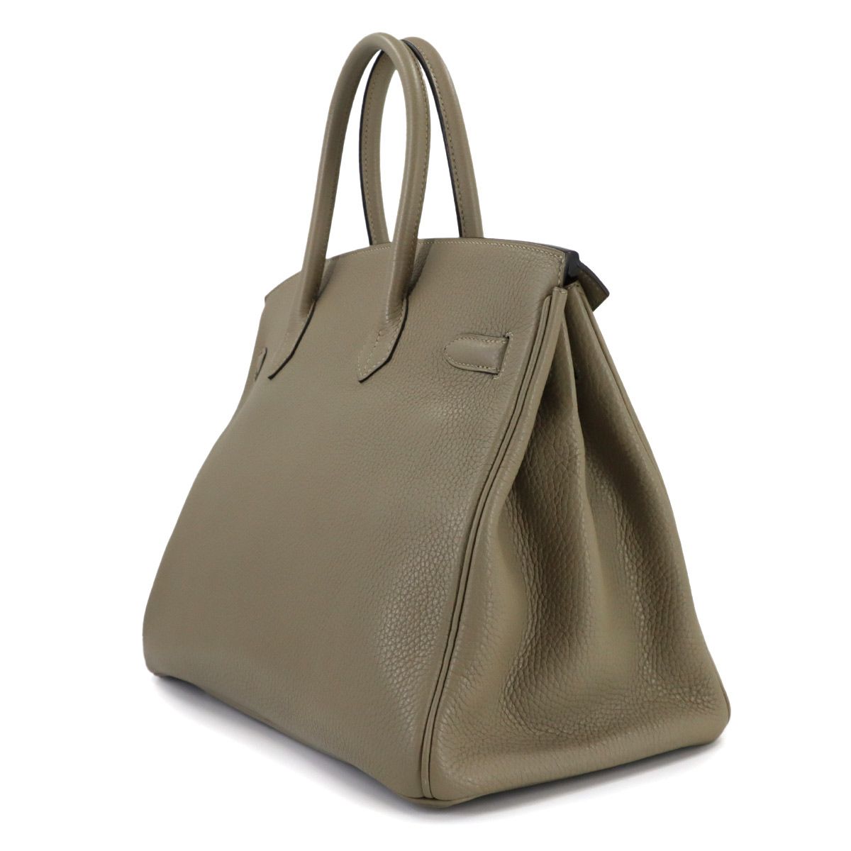 Hermes Birkin 35 Taurillon Clemence Sage Hand Bag Silver — view 3