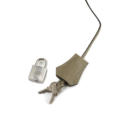 Hermes Birkin 35 Taurillon Clemence Sage Hand Bag Silver — view 8