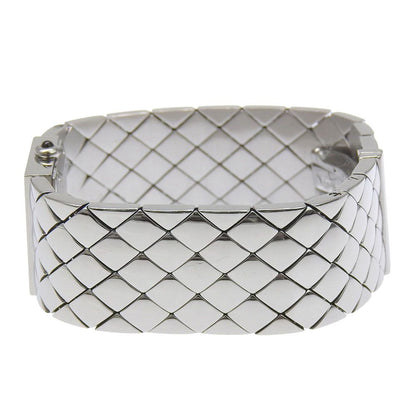 Chanel Quilted Stainless Steel Kuo Analog Display Black Dial Watch — view 4