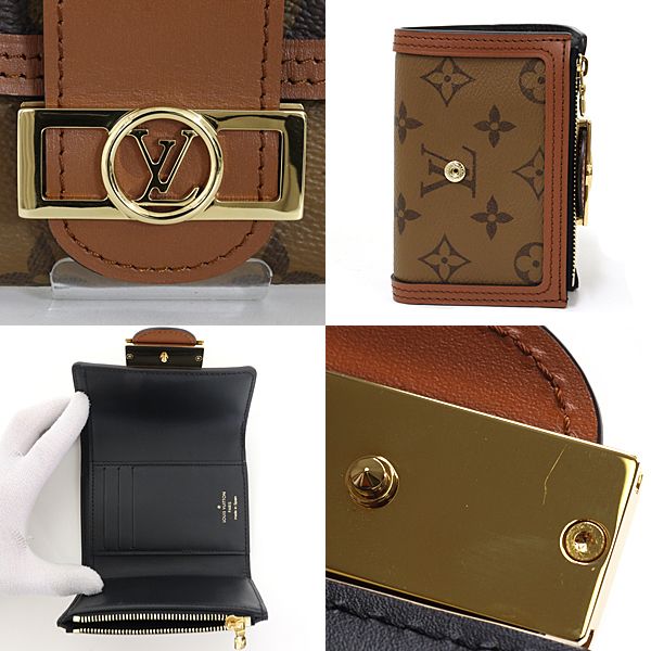 Louis Vuitton Portefeuille Dauphine Compact Trifold Wallet Monogram Reverse — view 6