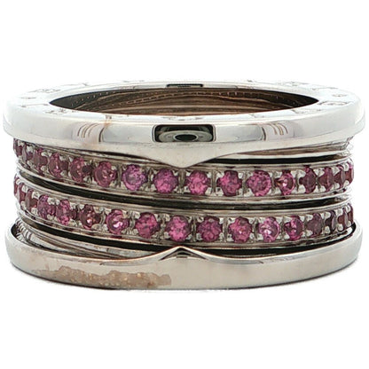 Bvlgari Band Tourmaline Ring 18k White Gold — view 2