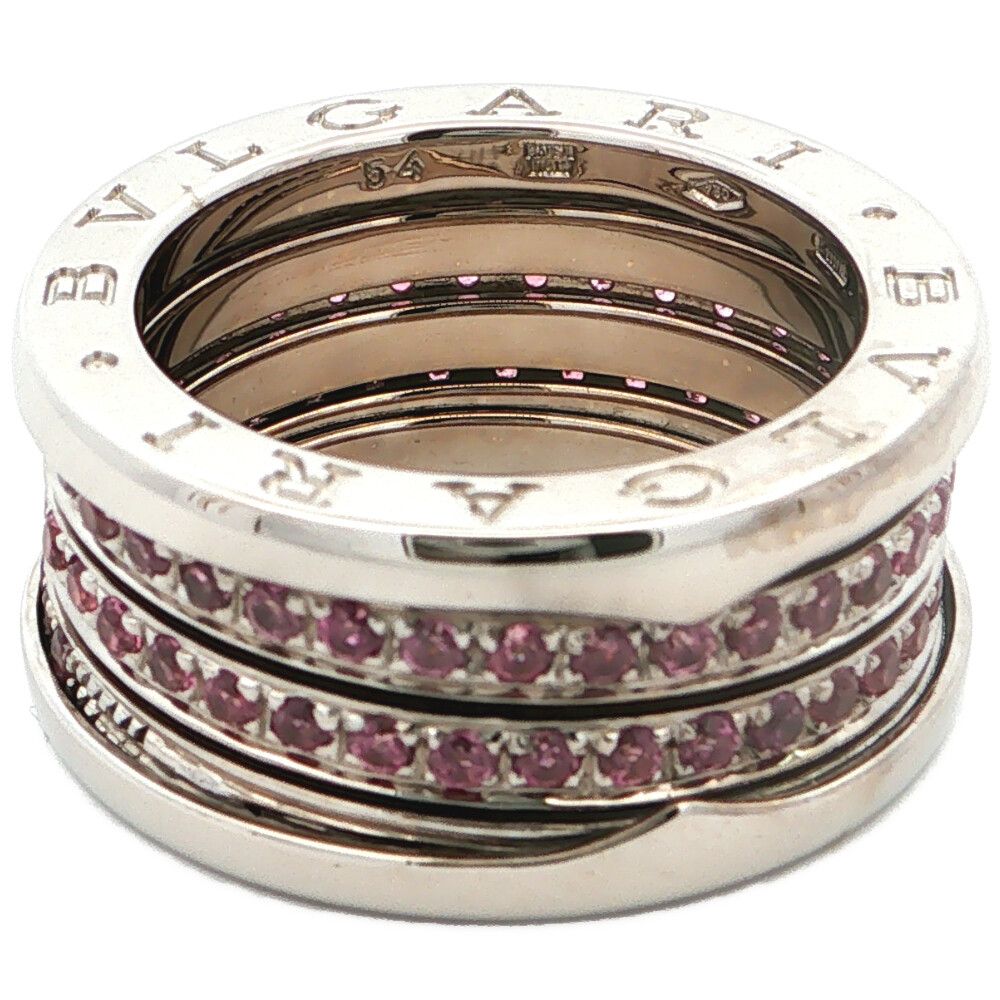 Bvlgari Band Tourmaline Ring 18k White Gold — view 4