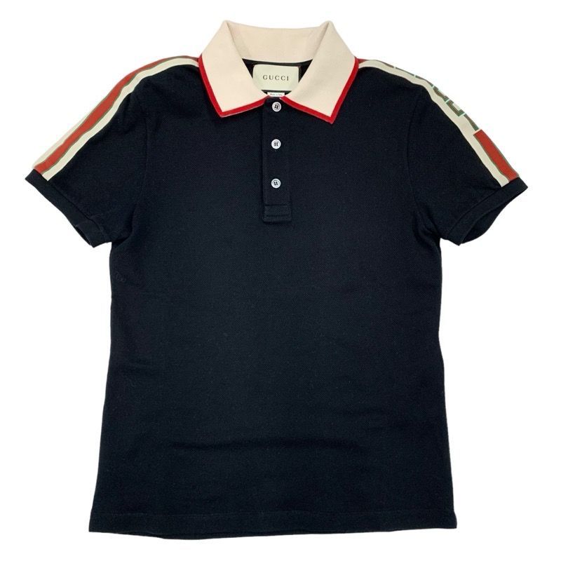 Gucci Top Polo Shirt Short Sleeve Cotton Black — view 4