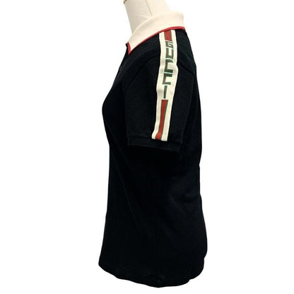 Gucci Top Polo Shirt Short Sleeve Cotton Black — view 2