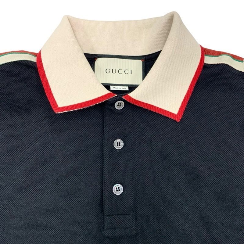 Gucci Top Polo Shirt Short Sleeve Cotton Black — view 6