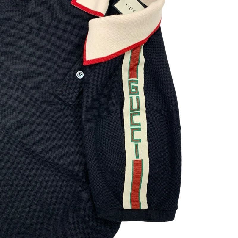 Gucci Top Polo Shirt Short Sleeve Cotton Black — view 5