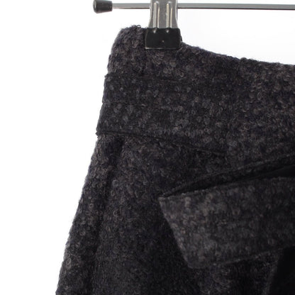 Prada Wool Nylon Belted Skirt Gray 38 — view 4