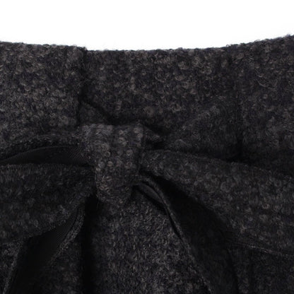 Prada Wool Nylon Belted Skirt Gray 38 — view 3