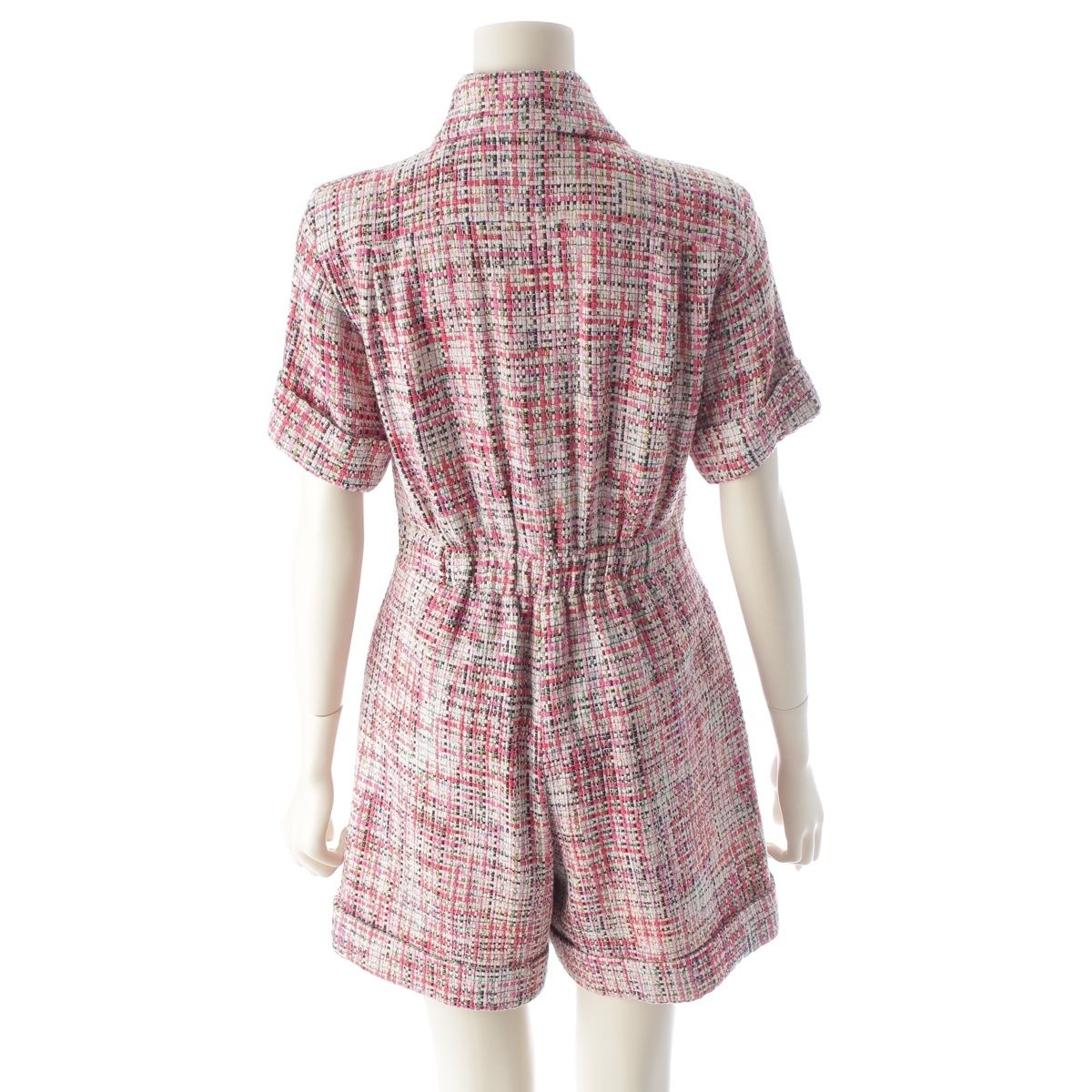 Chanel Tweed Lion Button Jumpsuit All in Jumps Pink Multi Color 34 — view 4