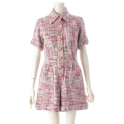 Chanel Tweed Lion Button Jumpsuit All in Jumps Pink Multi Color 34